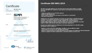 Certificate ISO 9001-2015-3